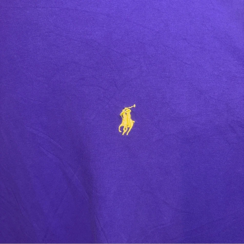 Polo by Ralph Lauren Purple Men's Shirt With Yellow Logo - Picture 3 of 4